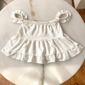 Urban Outfitters Off The Shoulder Ruffled Top